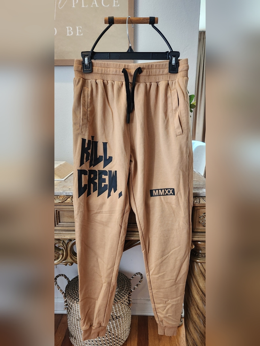 Kill Crew MMXX Tan Sweatpants Size M